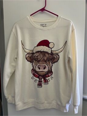 Highland Cow Festive Graphic crew neck